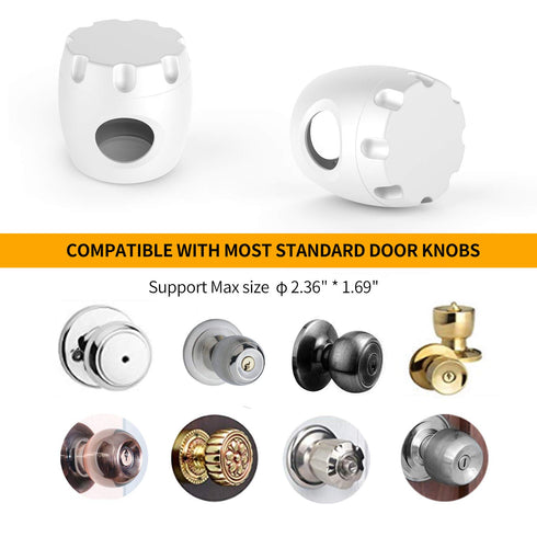 Baby Safety Door Handle Cover, 4 Pack, Reusable Screw Thread Design, Reliable Solution to Prevent Kids from Popping Off