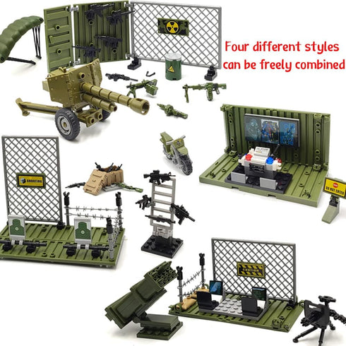 WW2 Army Military Guns, Weapons and Armor Toy, Thunder Containers Building Block Battle Sets for Kids