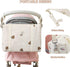 SONARIN Mommy Embroidery Diaper Bag Tote,Stylish Large Capacity Nappy Changing Bag Portable Travel Bag with Stroller