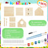 Liliful Wooden DIY Birdhouse Kit for Adults, Unfinished Wooden Bird Houses with Paints for Craft Activity
