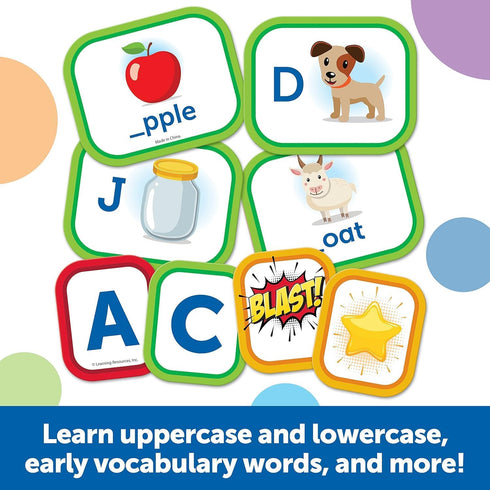 Learning Resources Alphablasters! Letter & Spelling Game - 85 Pieces, Educational Indoor Games for Ages 4+ Toddler