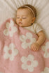 28"x40" L+L USA Retro Daisy Flower Baby Blanket - DreamSoft Throw for Crib, Stroller or Car Seat - Soft Blanket/Newborn