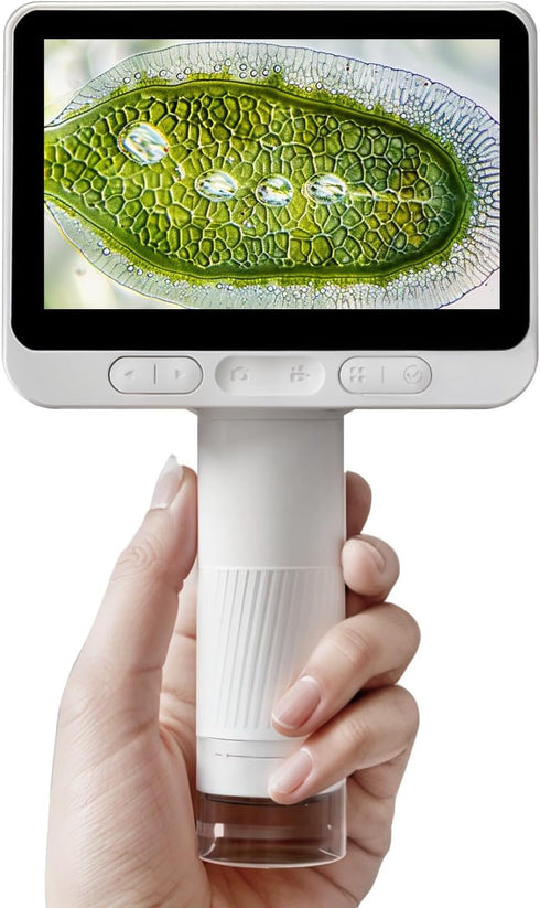 Microscope for Kids, Handheld Miniscope, 1600X Portable Digital Microscope, Mini Pocket Microscope for Boys Girls,