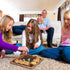 AMEROUS Shut The Box Dice Game - 1-4 Players, Wooden Board Math Game with 12 Dice, Family Classroom or Pub