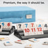 Lingle Rummy Set, 2-4 106 Rummy 4 Rummy Set Game Players with Tiles and Racks, Travel Game with Faux Leather Case, Fun