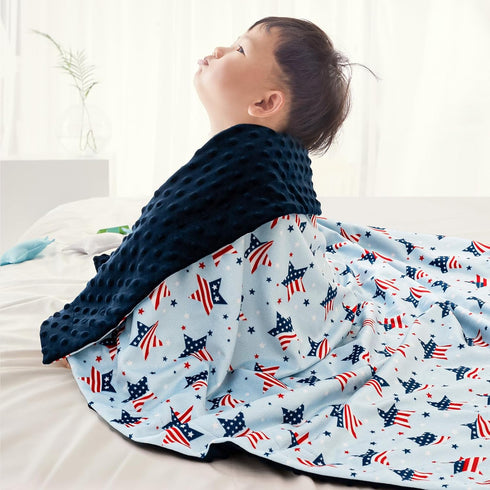40x50 Inches, david's kids Micro Fleece Minky Baby Blanket for Boys Girls with Double Layer and Soothing Raised Dots
