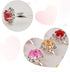 36pcs Adjustable Rhinestone Gem Rings Set for Little Girls with Heart Shape Display Case, Jewelry Rings