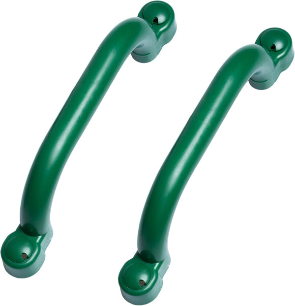 Playground Safety Handles - Green Grab Handle Bars for Outdoor Tree House Accessories and Playground Equipment