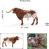 Gemini&Genius Longhorn Cow Toy Action Figure, 6 Inches Length, Hand Painted, Realistic and Durable Farm Animal Toys for