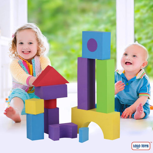 Large Building Foam Blocks for Toddlers – Giant Jumbo Building Blocks (30 Pieces)