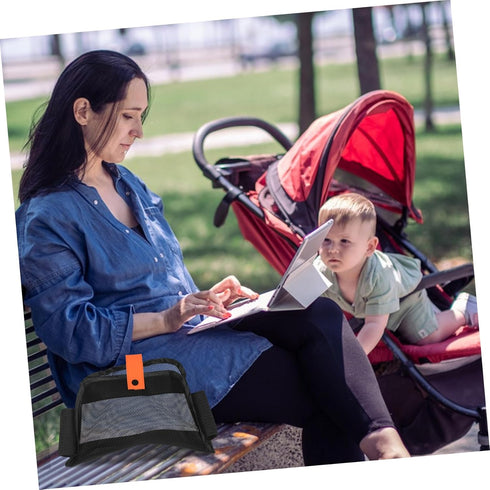 Stroller Organizer Bag with Mesh Storage for Diapers and Wipes