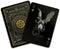 Gent Supply Plastic Waterproof Mythical Creatures II Playing Cards - Black Silver & Gold Edition