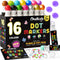 Chalkola 16 Washable Dot Markers for Toddlers | w/ 50 Page Coloring