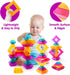 Set 30 3+, Translucent Building Block with Toy Storage Bag, Pcs Light-Passing Stacking Toys for Kids Ages STEM