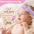 Butterfly Baby Milestone Blanket Set for Girls, Floral Monthly Growth Blanket with Wooden Signs and Bow Headband