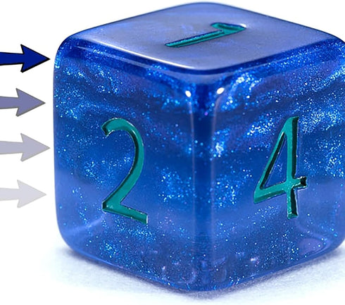 Gake Keeper Games Sui Generis Dice - Astral Dragon Indigo 7 pc Resin Dice Set
