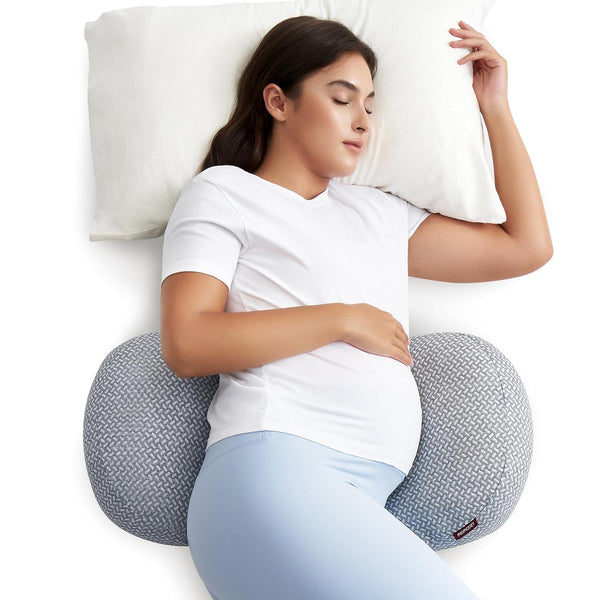 Momcozy Memory Foam Portable Pregnancy Pillow W Shaped Maternity Great Support for