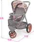 509 3-Wheel 24", 3+ Crew: Melange Flora - Mabelle Doll Jogger Stroller - Accessory for Dolls Up to Large Canopy