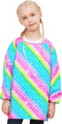 PASHOP Kids Art Smocks Unicorn Waterproof Painting Apron for Girls Boys, Long Sleeve Knee Length Smock