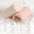 100% 2 Pack 52x28 Inches Organic Cotton Muslin Baby Fitted Crib Sheets Cream&Muted Pink, Ultra Breathable and Soft