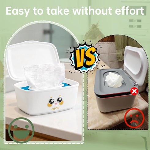Runhike Wipes Dispenser Compatible with Cottonelle Flushable Wipes, Refillable Wet Wipes Container, Small Plastic