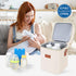Pack, 4 9 PIIOSER Baby Bottle Tote Bag with Ice Fits Baby Bottles Up to Ounce, Small Insulated Breastmilk Cooler Travel