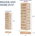 Megwoz 57 4.2FT Giant Tumble Tower Games for Kids and Adults Blocks New Zealand Pine Wooden Blocks Stacking to Over