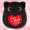 Black Cat Plush,Mother's Day Stuffed Animal with Heart and Best Mom Ever,Gifts