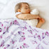 BORITAR Baby Blanket for Girls Soft Plush Minky Fabric, Double Layer Dotted Backing with Elegant Purple Butterfly Printed Blessed Blanket Gift for Toddler Newborn Infant 30 x 40 Inch(75x100cm) by BORITAR
