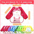JaGely Kids Art Smocks Toddler Smock Waterproof Painting Aprons Children Apron with Long Sleeve Washable Bib for Baby
