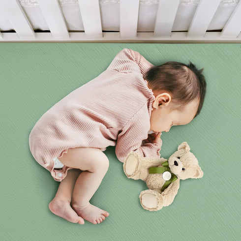 MIGIOL 100% 52 28", 2 Cotton Crib Sheet, Cotton Breathable Crib Sheet, Standard Crib Sheet, Size "X Pieces (Apricot