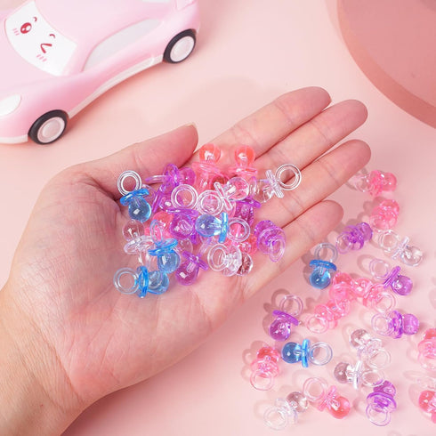 200 0.86 Inch Pieces Baby Pacifier Baby Shower Plastic Pacifier for Baby Shower Pacifier, Baby Shower Gender Show Party