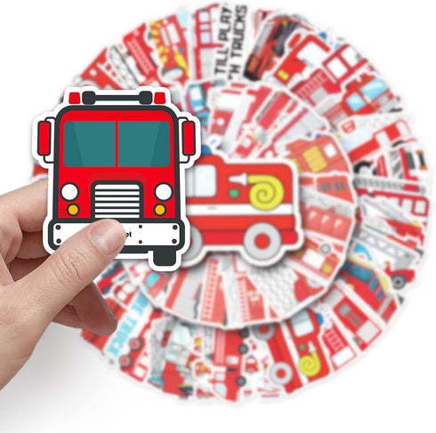 50PCS Cartoon Cars Stickers for Kids, Birthday Gift Party Favors, Supplies for Water Bottle, Laptop, Room Graffiti