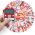 50PCS Cartoon Cars Stickers for Kids, Birthday Gift Party Favors, Supplies for Water Bottle, Laptop, Room Graffiti