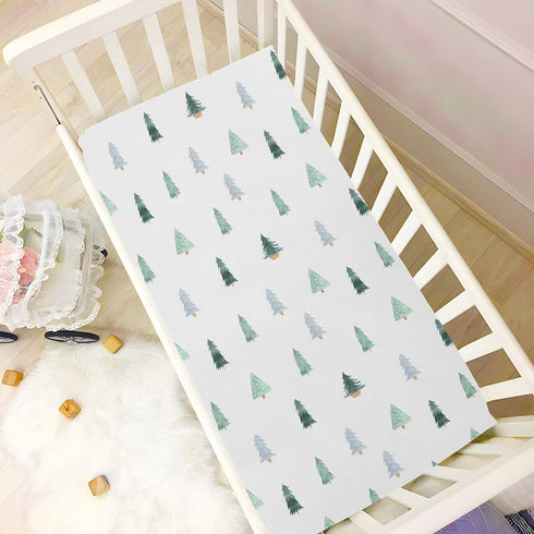 Burbuja 28 52 Christmas Tree Crib Sheet for Boys Girls, Fitted Crib Sheet x in for Standard Crib & Toddler Bed