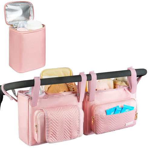 ZIOZERTT Double Stroller Caddy Compatible with Bob Duallie,Baby Jogger City Mini Gt2 and