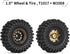 INJORA Black Coating Brass 1.0 Beadlock Wheel Tires Set for Axial SCX24 AX24 TRX4M FCX24 Upgrade 1/24 1/18 RC Crawler