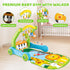4-in-1 Tummy 0-3-6-9-12 Baby Gym Play Mat with Learning Walker, Time Mat & Baby Push Toys for Newborn Infant Month Boy