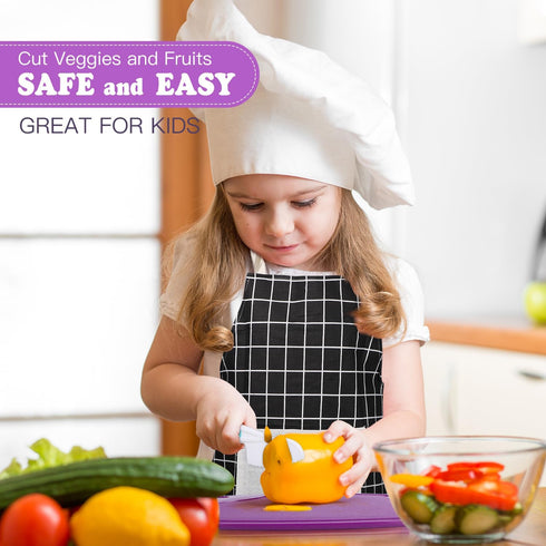 Sets Set Kids Cooking Real, Kids Cooking and Baking with Storage Case Kid Safe Knives Cutting Board Apron Cookbook