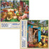 Bits and Pieces Value Set of Two 500 Piece Jigsaw Puzzles for Adults - Hide and Seek, What’s The Password