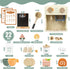 MILEFUN Set 22PCS 3-8, Wooden Coffee Play - Pretend Play Coffee Maker Toy for Kids Age Montessori Learning Toys