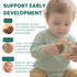 0-3 3-6 6-12 Wooden Baby Rattle & Teething Ring Heart | Natural Montessori Teething Toy Babies Months | Non-Toxic
