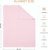 100% Cotton Baby Blanket, Light Pink, Knit Soft Warm Nursery Blanket, 30 x 40 Inches for Toddler Newborn