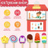 Wooden Ice Cream Toy Set for Kids, Toddler Pretend Play Food Ice Lolly Pops, Educational Gifts for Ages 3-6