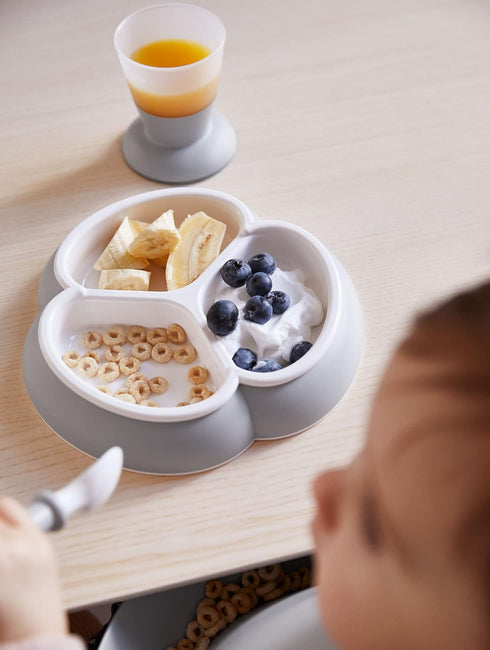 BabyBjoern Baby Plate Set - 2 Pack in Gray