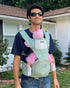 Eazy Buddy 4-in-1 3-44lbs Travel Buddy Baby Carrier | with Hip Seat and Sling | Adjustable Size for Dad & Mom | Back