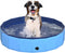 CACSPS 39.5" x 12" Foldable Dog Pool - Collapsible Hard Plastic Kiddie Pool