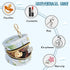 PYBUG Flower Round Pacifier Storage Case, Polyester & TPU Lined with Hook Buckle, Pacifier Container Box for Baby