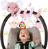 Musical Owl Rattle and Hanging Stroller Toys for Babies 0-6 Months, Pink Elephant Car Seat Toys for Newborn Girls
