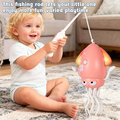 Tummy 3 4 5 6 Dancing Octopus Baby Toy - Electric Crawling Octopus Time Toy - USB Rechargeable Dancing Musical Squid